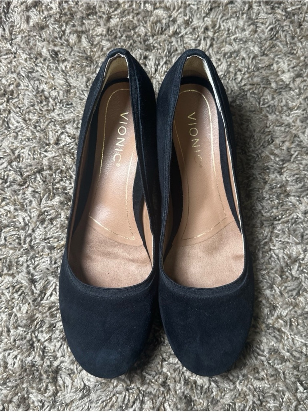 Vionic Black Suede Women's Heels